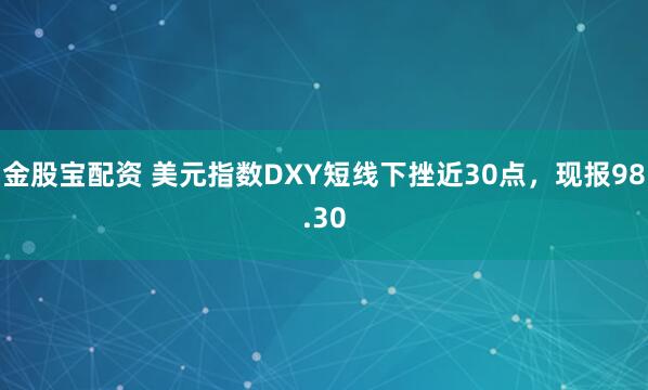 金股宝配资 美元指数DXY短线下挫近30点，现报98.30